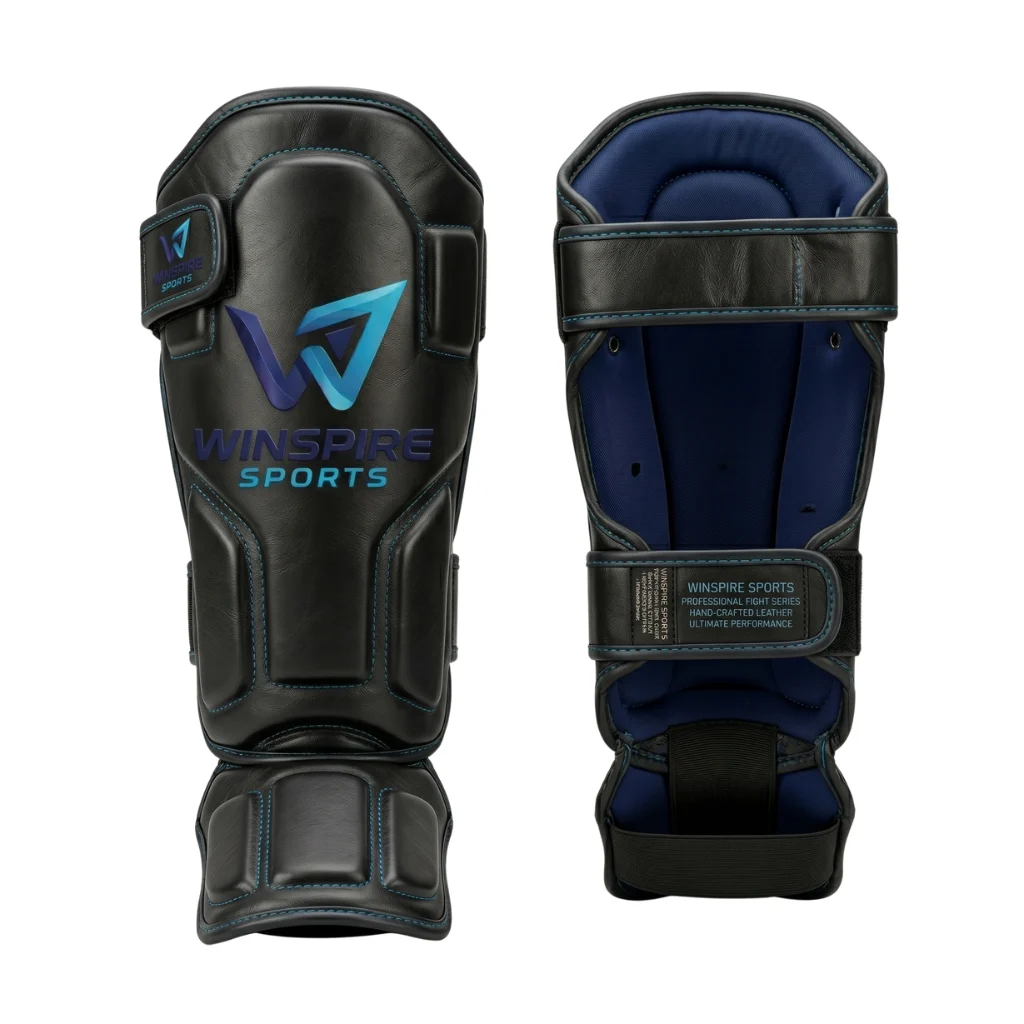 Winspire Sports Professional Fight Series Shin Guards – Hand-Crafted Leather product image